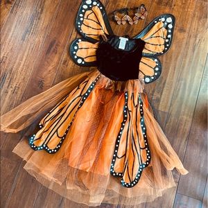New Pottery Barn Kids MONARCH BUTTERFLY Tutu Costume Dress Girls Kids 7-8